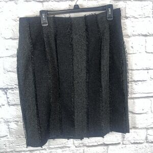 Richard Malcom Frayed Aline Dark Academia Career Work Lined Skirt Size 12